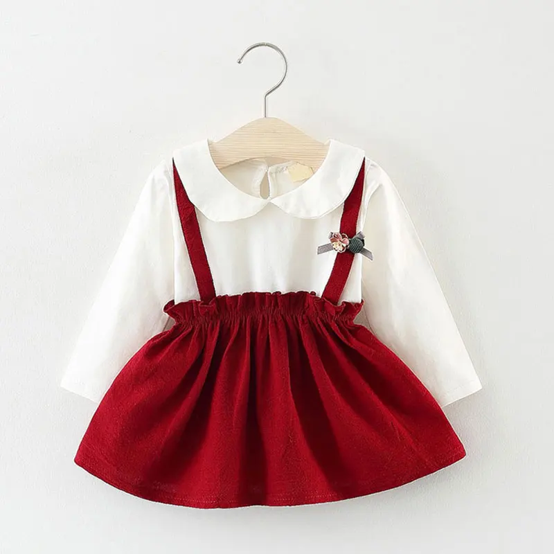 1st baby mergaitės Pavasarį, rudenį drabužių Kalėdų suknelė naujagimiui mergaičių drabužių gimtadienio princesė ilgomis rankovėmis suknelės suknelė