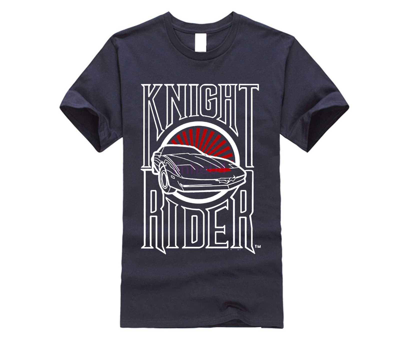 2020 Nauja Grynos Medvilnės trumpomis Rankovėmis, Hip-Hop Mados Vyrai t-shirt Knight Rider vyrų Logotipas t-shirt Juoda