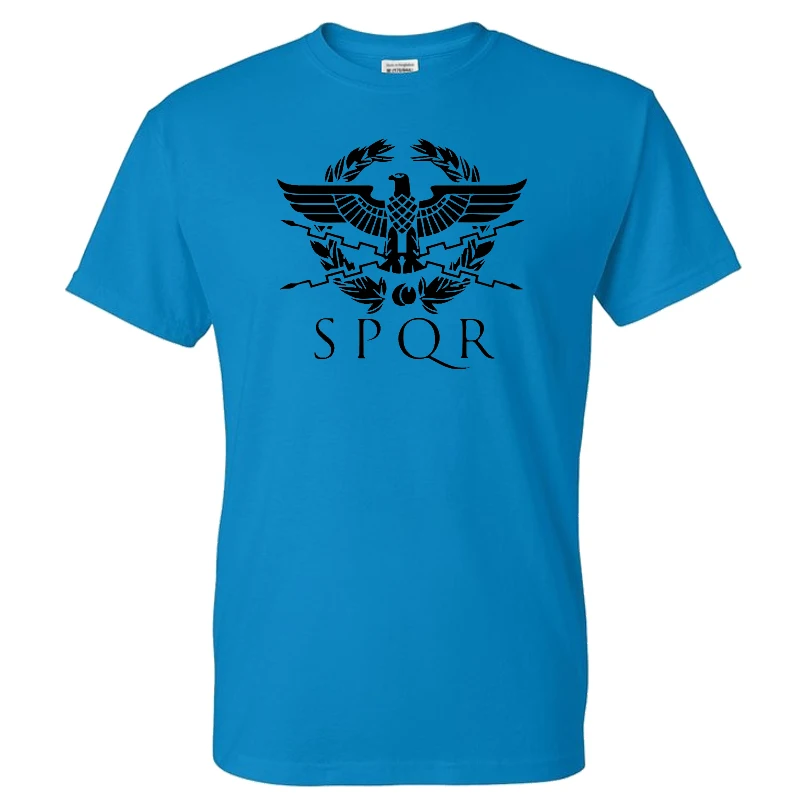 2020 Naujas SPQR Modelį, Print T-shirt Romos Gladiatorių Imperial Golden Eagle Vyrai Moterys Streetwear Sporto Atsitiktinis Marškinėliai vatos Pagaliukai