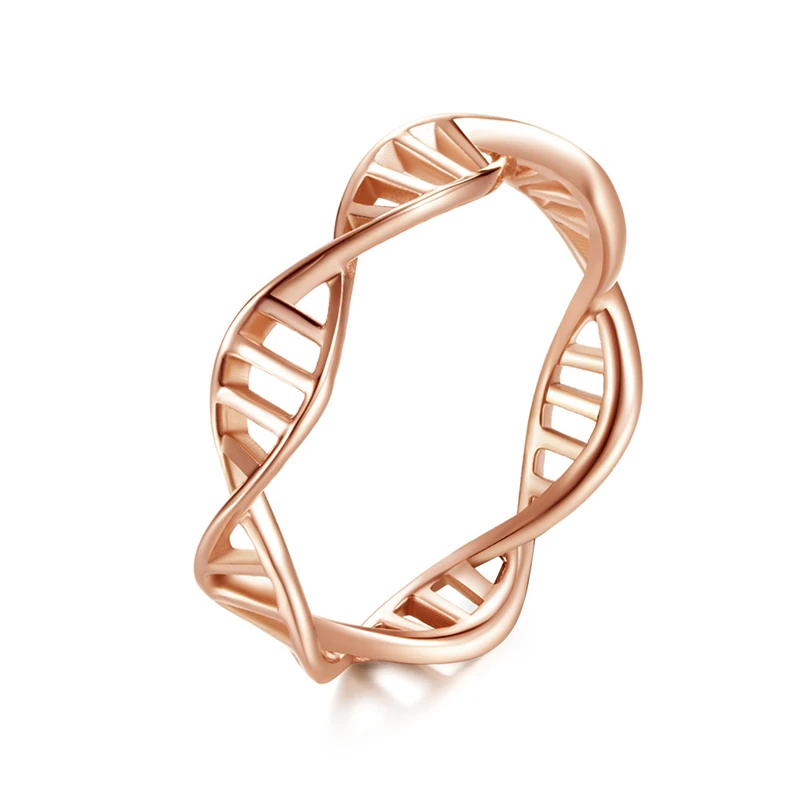 2020 Šiuolaikinės Mados DNR Dvigubos Spiralės Genomo Twist Žiedai Moterims Madinga Nerūdijančio Plieno Papuošalai Dovana Sužadėtuvių Juosta Anillos