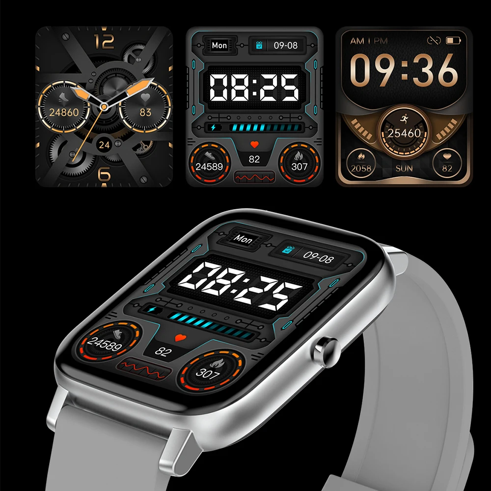 2021 Naujas H80 Smart Watch Vyrų Sporto Fitness Tracker 1.69 Colių Jutiklinis Ekranas Smartwatch Moteris 