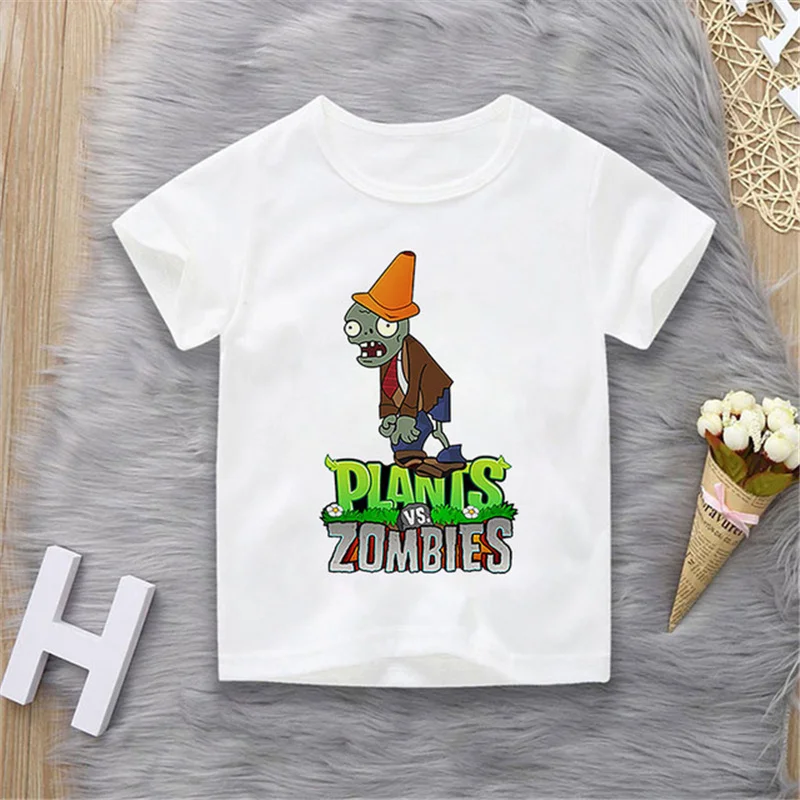 2021 Vaikų trumpomis Rankovėmis Viršūnes Mielas Saulėgrąžų Vaikiški marškinėliai 3D Spausdinimo Augalai vs Zombies Geriausiai parduodamų Atsitiktinis marškinėliai