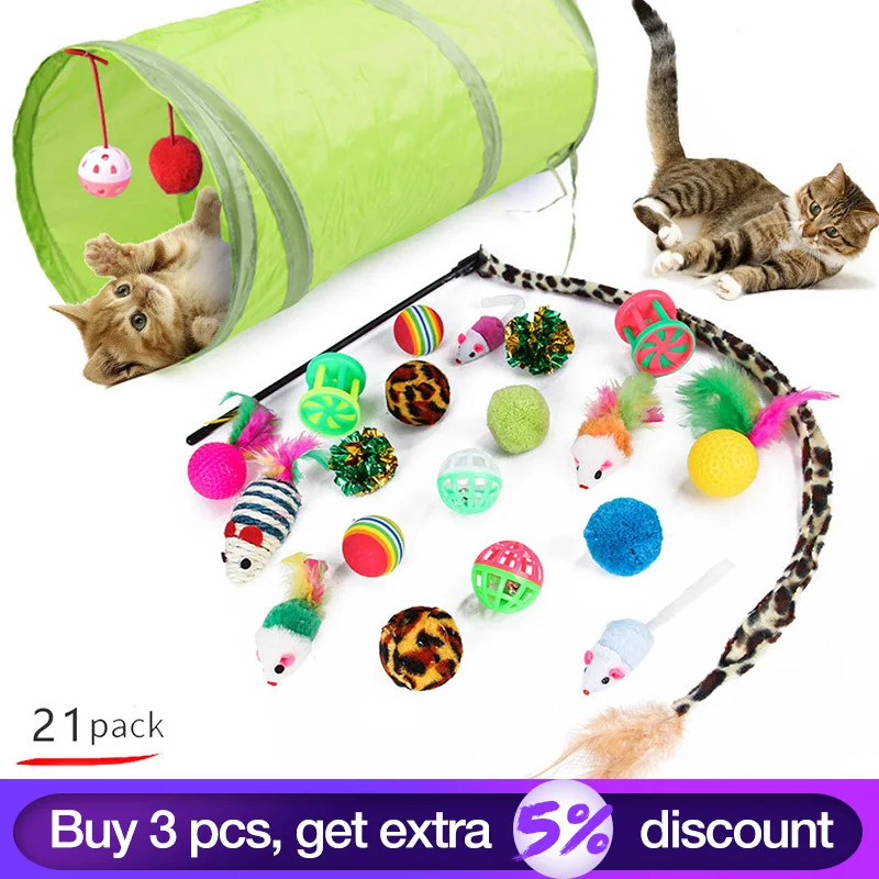27Pcs Kačių Žaislų Rinkinys Įdomus Išardomi Tunelio Kanalo Plunksnų Kamuoliukai Pelių Formos Kačiukas Širdys String Kačių Žaislai, Interaktyvios