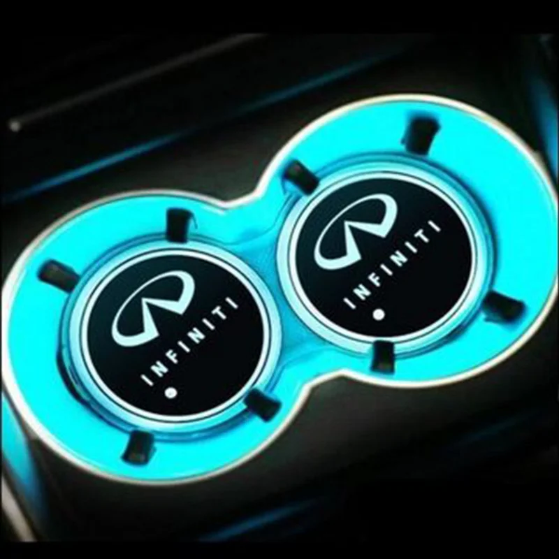 2X Dėl Infiniti QX30 JX35 QX80 FX G EX Q50 Q60 Q70 QX50 QX60 QX70 Led Automobilio Logotipas Taurės žibintai Šviesos Miestelyje Gėrimų Laikikliai šviesos
