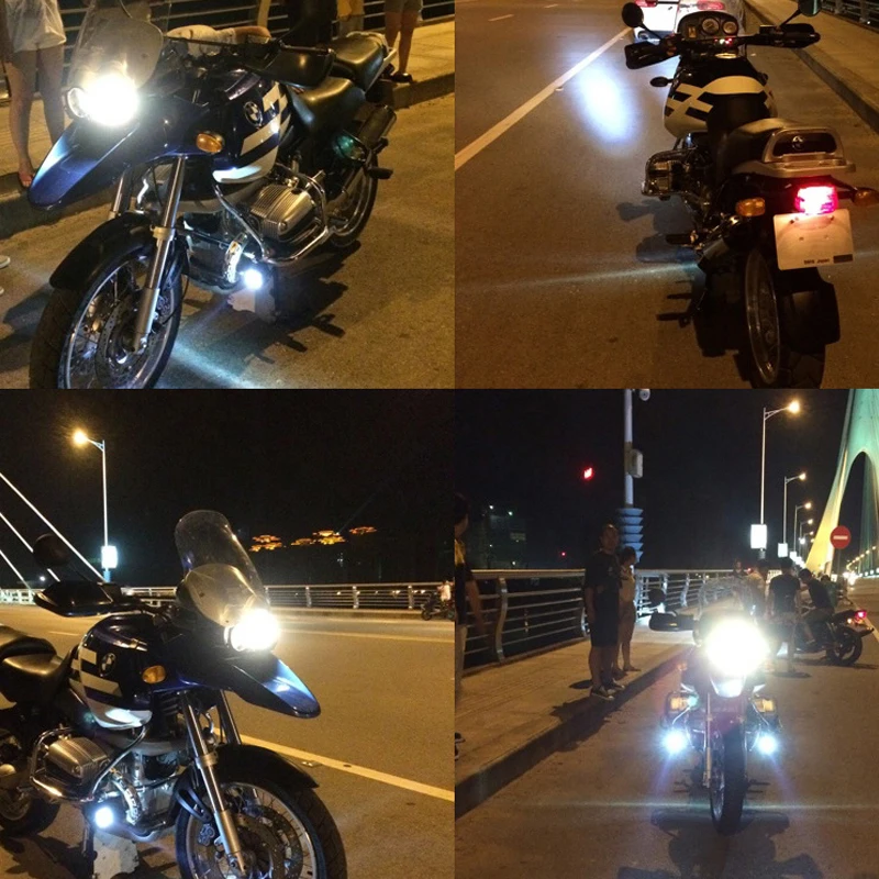 2vnt/Daug SUNKIA LED Žibintų Aukšto Galia 125w Motociklo Projektoriaus Lempa U5 3 Rūšių 3000LM Motociklą Galvos Priešrūkinis Žibintas Nemokamas Pristatymas