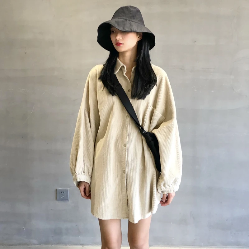 3 spalvų 2018 m. rudens ir žiemos korėjos stiliaus Kietas Palaidinė ilgomis Rankovėmis Velvetas palaidinės Moterims Topai outwear paltai (C6265)
