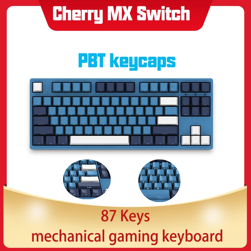 3087SP Ocean Star Žaidimų Klaviatūra 87Key Tipas-C Laidinio Cherry MX Jungiklis PBT Keycaps už AKKO Mechaninė Žaidimų Klaviatūra PC Nešiojamas kompiuteris