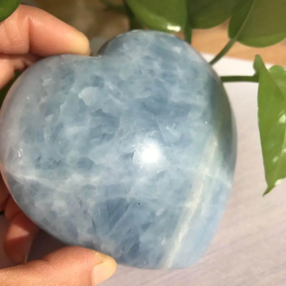 390--430g Gražus mėlynas kalcitas natūralių kristalų demagnetization gijimas energijos akmuo