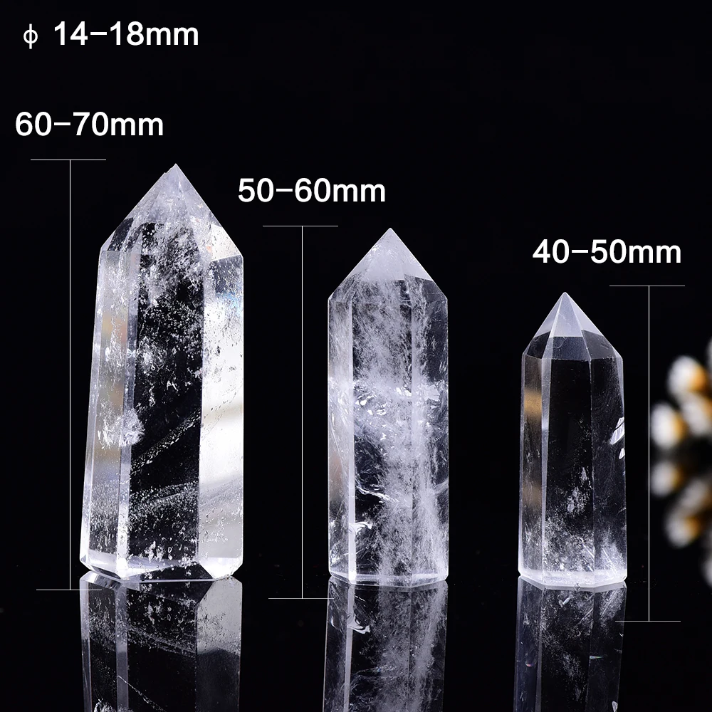 4-7cm 1pcs Gamtos aišku, kvarco kristalo vieno nurodė skiltyje dekoro dovanos, Pakabučiai Kolekcionavimo
