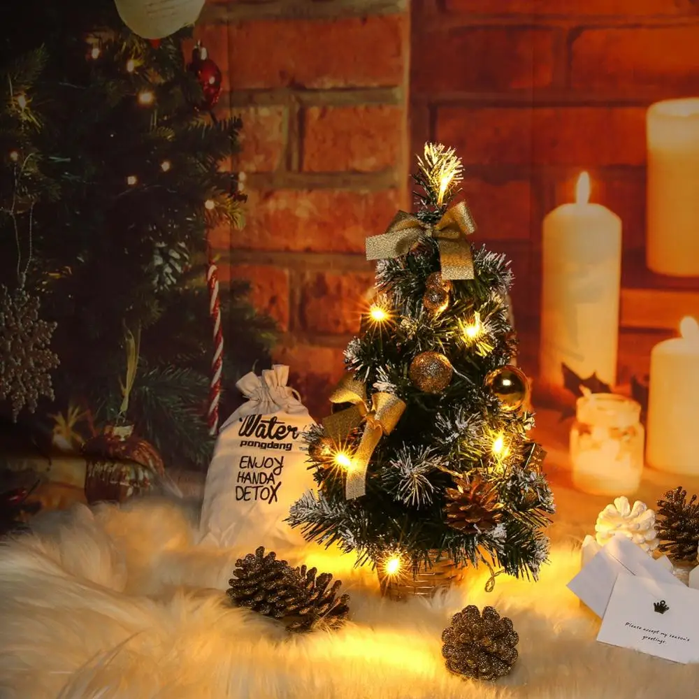40CM Lentelė LED Kalėdų Eglutė naktinė lempa Apdailos Šviesos Pušis Mini Kalėdų Eglutė Kalėdinė Dekoracija Naujųjų Metų Dovana
