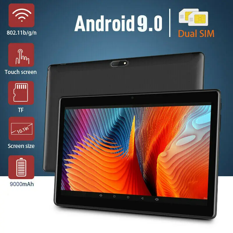 4G LTE, WIFI, Android Tablet 9.0 Trinkelėmis 2.5 D 10.1 COLIŲ HD Ekranas, WIFI Metalo Tablet PC Dual Camera Dešimt Pagrindinių 4G Tinklo