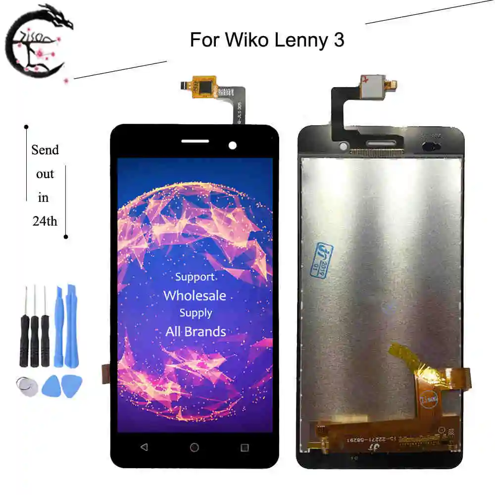 5.0 colių LCD Wiko Lenny 3 Visiškai LCD Ekranas Jutiklinis Skydelis skaitmeninis keitiklis Asamblėjos Pakeisti Wiko Lenny3 Ekranas Įrankiai