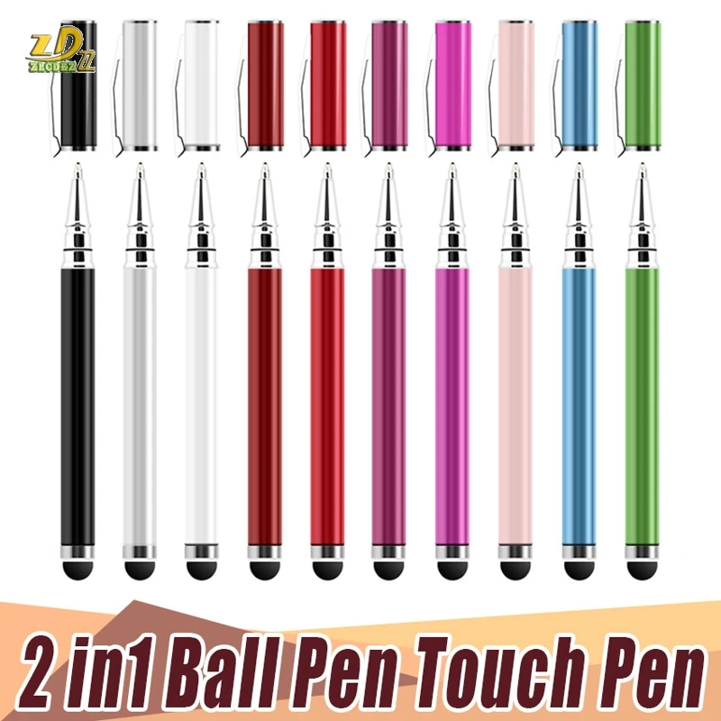 500pcs/daug 2in1 Kamuolys Point Capacitive Ekranas Touch Stylus Pen For IPhone 6 5. 