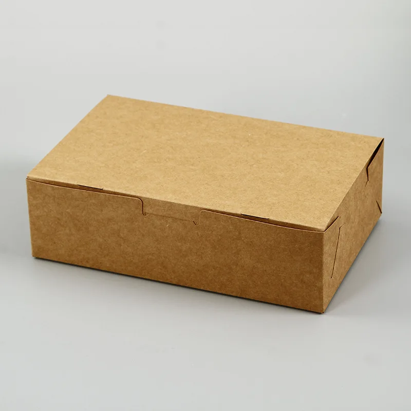 50pcTake Iš Maisto produktų Talpyklų Microwaveable Kraft Ruda imti Dėžės Perdirbamų Pietūs Lauke yra Maisto Klasės, Kraft Popieriaus Pakavimo Dėžės