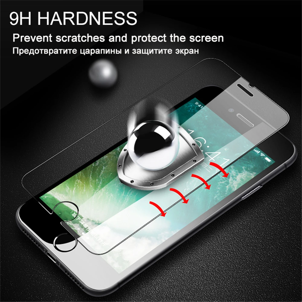 50pcs 2.5 D Screen Protector Super Aišku, Grūdinto Stiklo plėvelė iPhone 6 plius 6s plius 7 Plius 