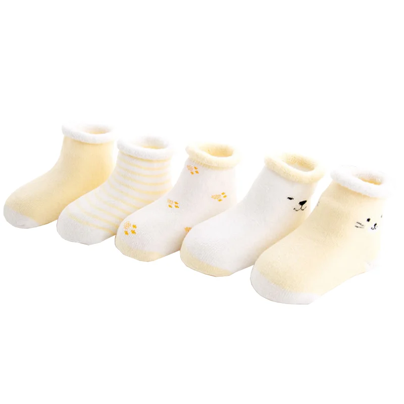 5Pair/daug Naujų kūdikių kojinės naujagimių berniukų ir mergaičių animacinių filmų kūdikio pėdų kojinių