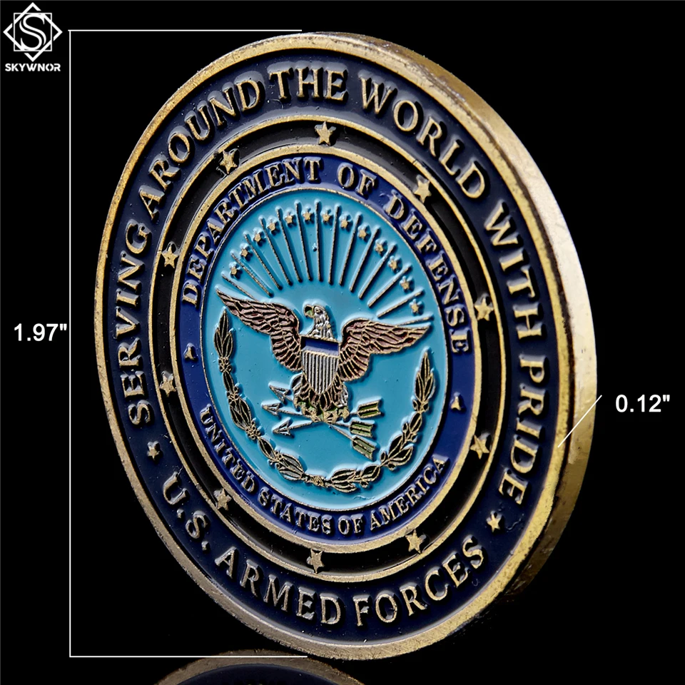 5VNT Didžiuotis Karinės Šeimos Armijos karinio jūrų Laivyno pėstininkas jav oro pajėgų USCG Tarnauja Visame Pasaulyje, Su Pasididžiavimu Gynybos Departamento Monetų Kolekcionieriams