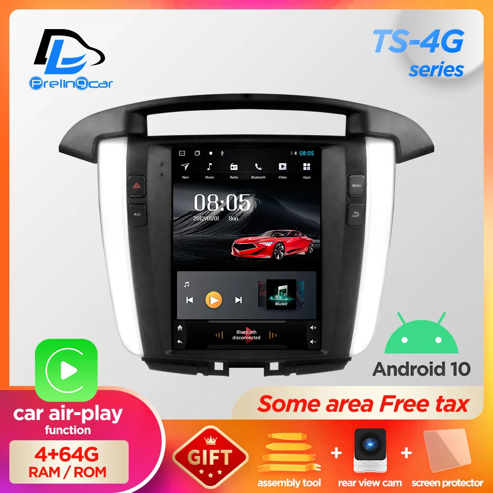 64G ROM Vertikalus ekranas, android 10.0 automobilių gps multimedia vaizdo radijo grotuvas prietaisų skydelio Toyota innova 2007-navigacijos