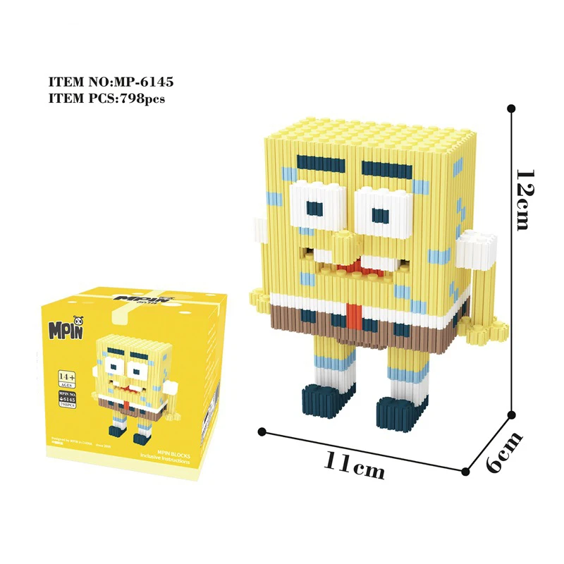 759pcs+ Magic Blokai Monstras Mike James Modelis Spongebobed Ryšio Duomenys Montavimas Mini Plytų Vaikams, Žaislai