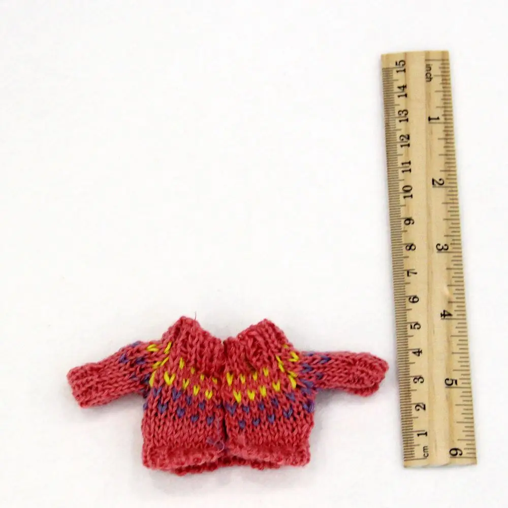 8 Spalvų Cool 1/12 BJD Doll Drabužių Sporto Kailis Žiemą Megztinis Ob11 Lėlės Aksesuarai Dovanos