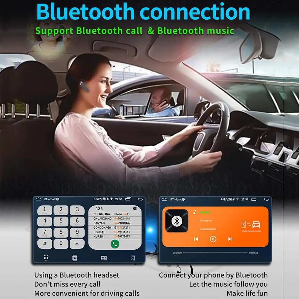 9In Automobilių GPS Navigacija, Wifi, Bluetooth 2USB Automobilio Radijo MP5 Grotuvas 