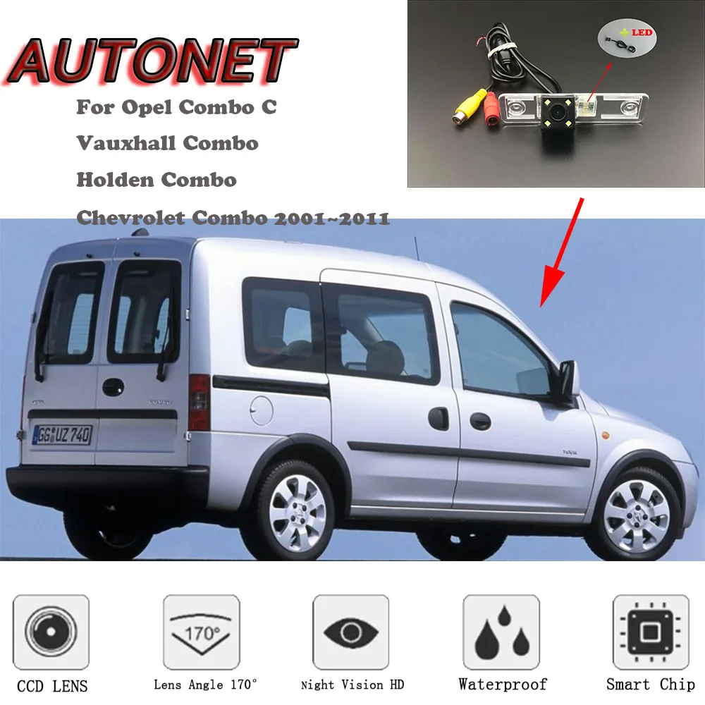 AUTONET HD Naktinio Matymo Atsarginės Galinio vaizdo kamera, Skirta Opel Combo C Vauxhall Combo 