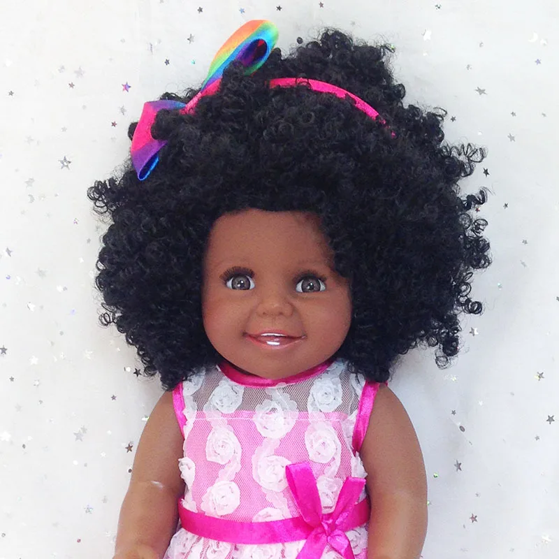 Afrikos Amerikiečių black baby girl lėlės 18