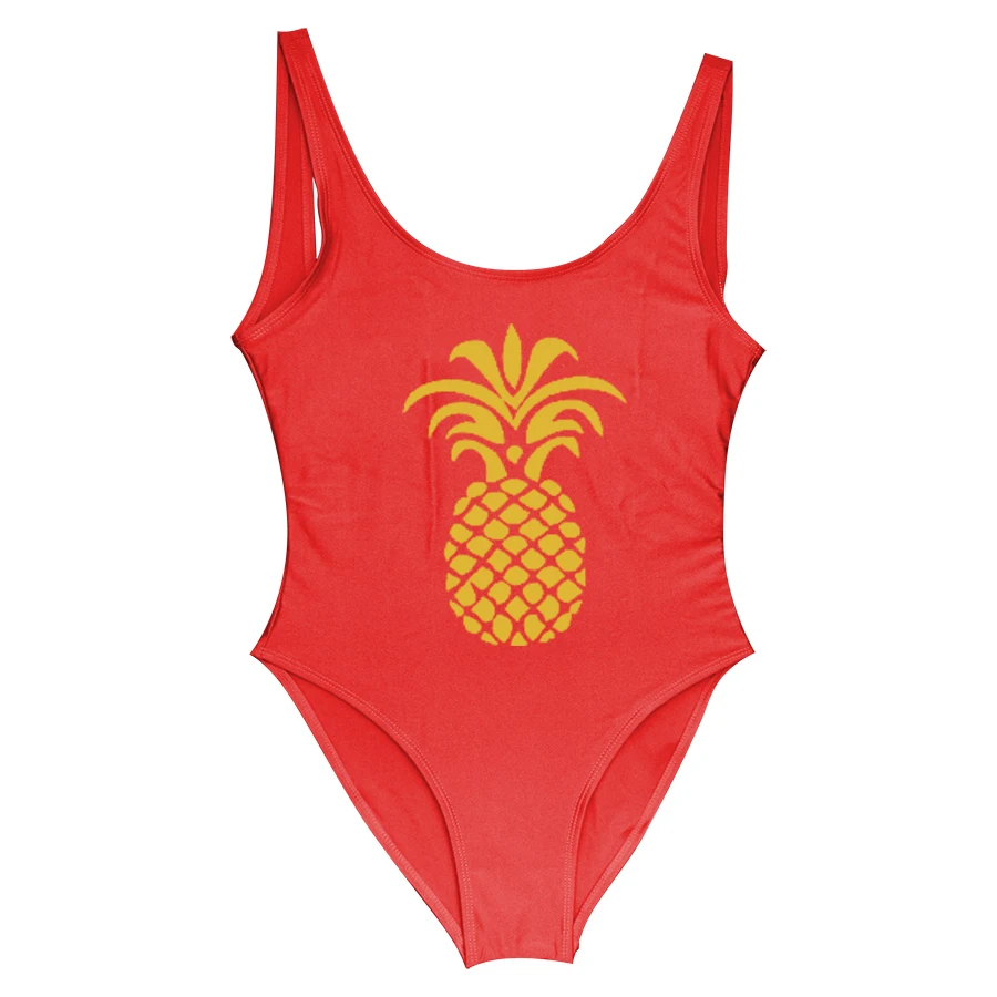 Ananasų Aukso Modelis Moterų Maudymosi Kostiumėliai, vientisi maudymosi kostiumėlį Paplūdimio Moterų Monokini Maudymosi Plius Dydis biquini