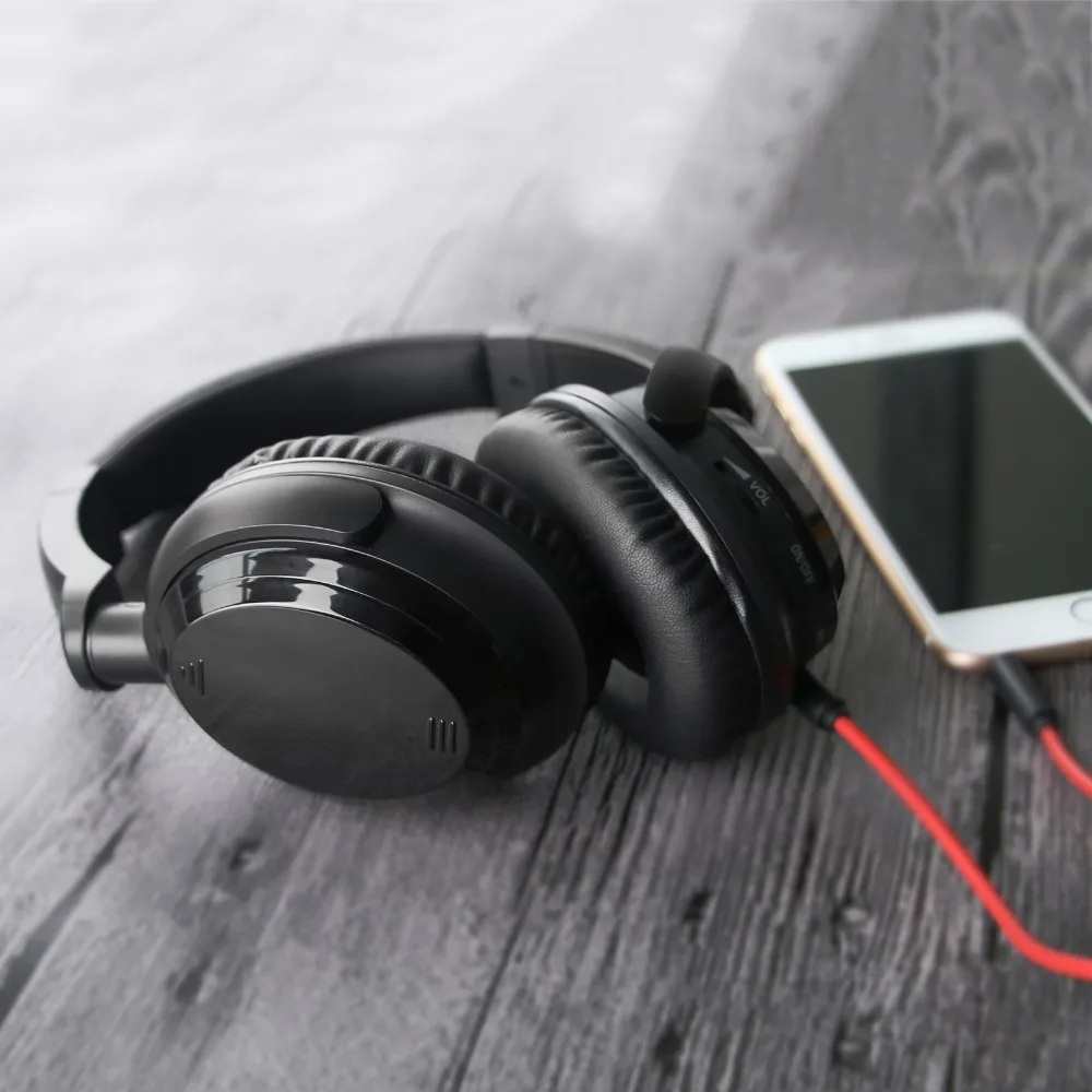 Aukštos Kokybės Aktyvaus Triukšmo Panaikinimo Ausinių NiUB5 WNC7 wired Stereo Over-ear Reguliuojamas Ausinių Lankelio laisvų Rankų telefono