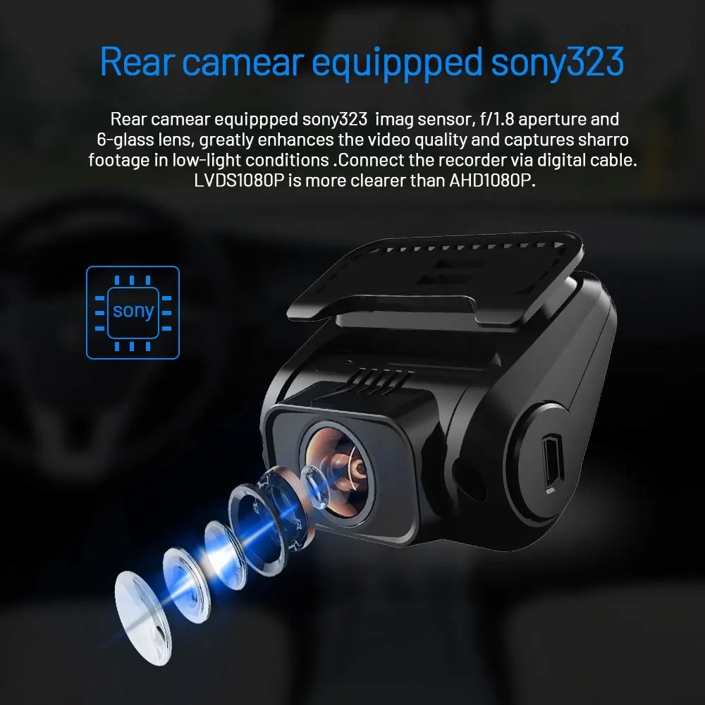 Automobilių DVR Dual Brūkšnys Kamera Super Naktinio Matymo 4K 2160P GPS WIFI Smarnoo T1 Pro ADAS Vaizdo įrašymo 24H Pakavimo
