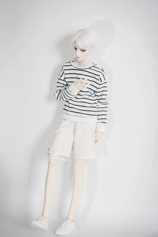 BJD doll drabužius, priekiniai trumpas atgal long sleeve T-shirt 2 spalvų į 1/4 1/3 MSD SSDF Dėdė lėlės priedai