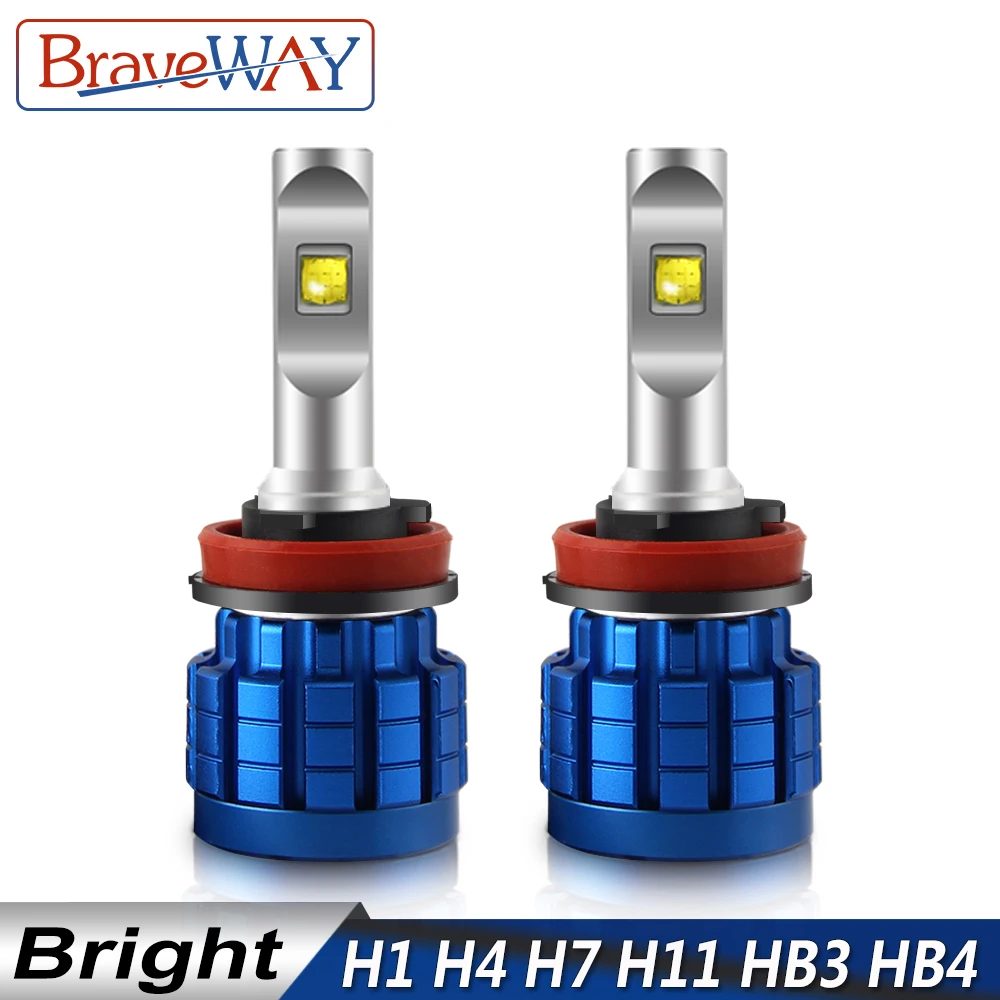 BraveWay LED Lempa Auto priekiniai Žibintai H4, H8, H9 H11 9005 HB3 HB4 9006 H7 LED H7 Canbus H11 LED Lemputės, Automobilių Lemputės Automoveis