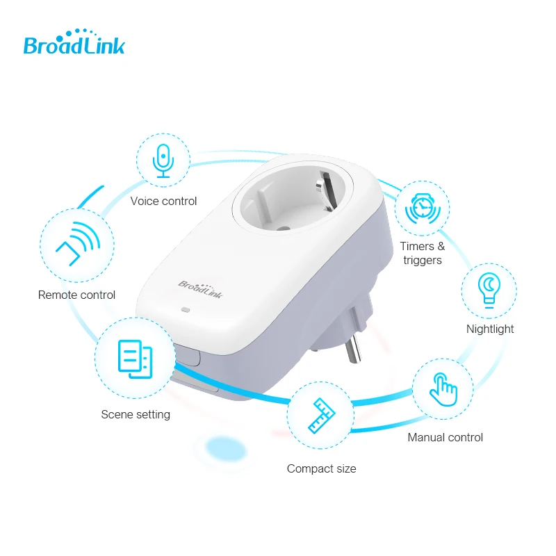 BroadLink SP4L-ES WiFi Smart Kištukinis ES Dirba su Alexa, Google 