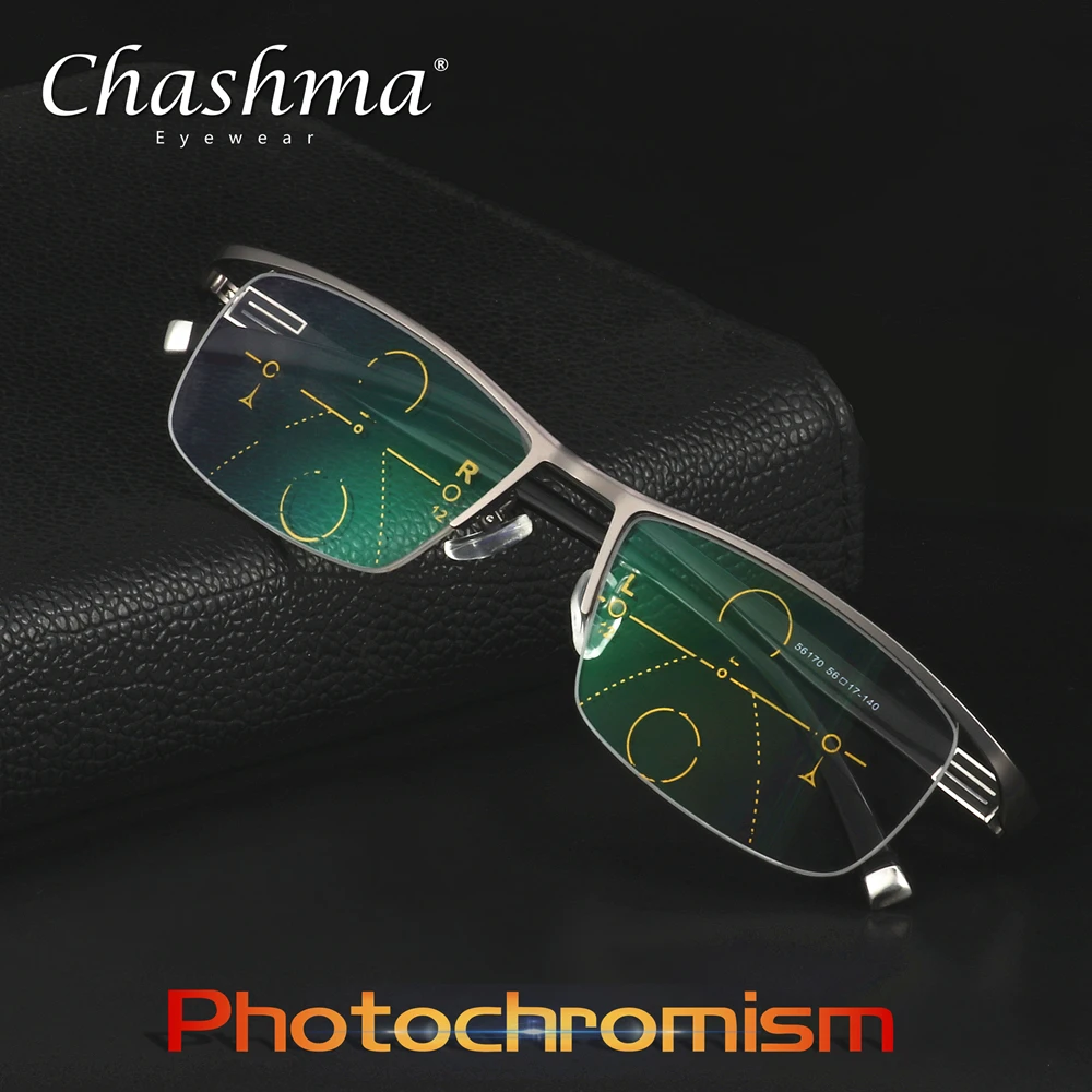 CHASHMA Reguliuojamas Matymo Bifocal Perėjimas Saulės Photochromic Progresiniai Akiniai Skaitymui Multifocal Akiniai +1 1.25 1.5 1.75