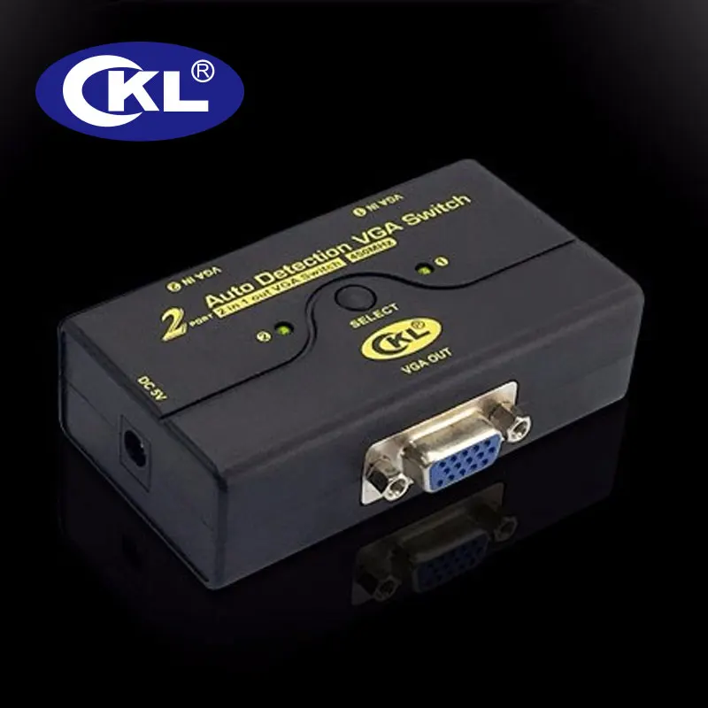 CKL Auto VGA Jungiklis 2-1 iš 1 Ekranas 2 Kompiuteriai Switcher Parama Auto Aptikimo 2048*1536 USB Powered CKL-21A