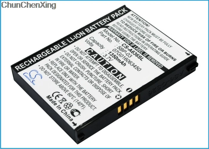 Cameron Kinijos 1350mAh Baterija SBP-03 for Asus Mypal A630, A632, A632N, A635, A636, A636N, A639