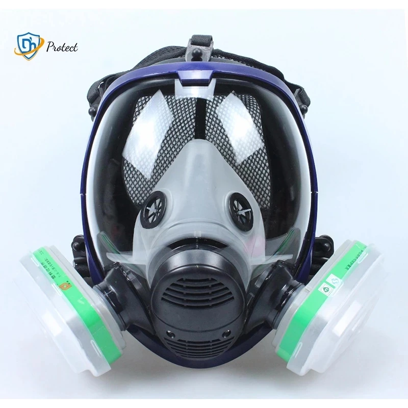 Cheminis kaukė 6800 7 in 1 6001 dujokaukę rūgšties dulkių Respiratorius Dažų, Pesticidų Purškimo Silikono filtras Laboratorija kasetė PM011