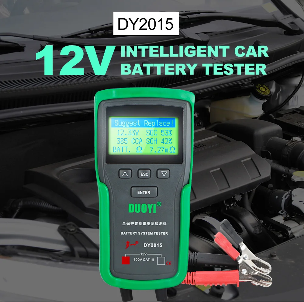 DUOYI DY12V 24V Automobilių Automobilių Moto Baterijų Sistemos Testeris Analizatorius CCA Elektroninių Apkrova, Baterijos Įkrovimo Paleidimo Bandymo Priemonės