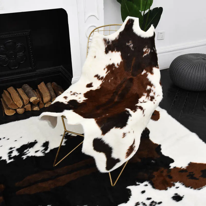 Didelio dydžio 170x220cm karvė Spausdinti karvės odos dirbtiniais odos Neslidžios neleidžiančioms slysti Kilimėlis Gyvūnų spausdinti Kilimas namuose
