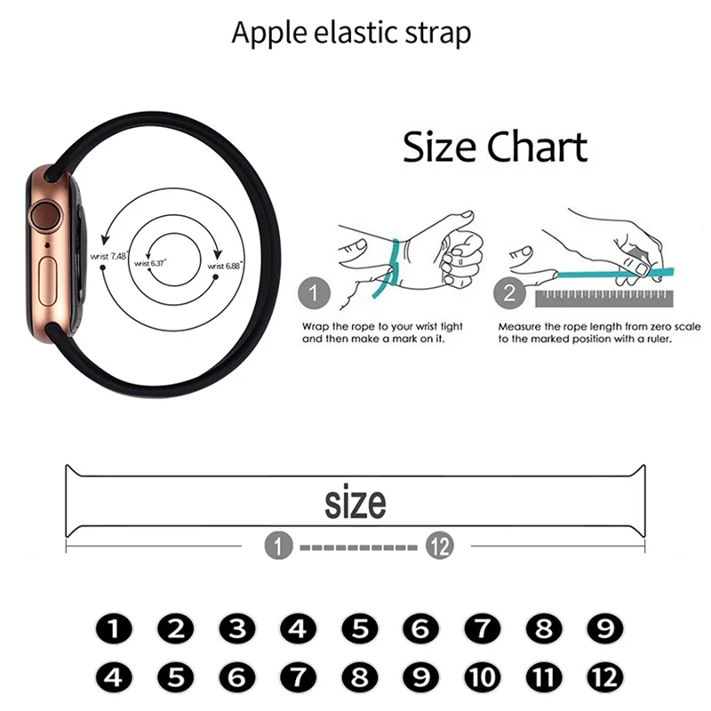 Dirželis Apple Žiūrėti Series 5 6 SE 40mm 44mm Elastingas Diržas Silikono Solo Linijos Apyrankė iWatch 