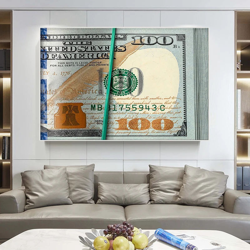 Dolerio Sąskaitą Pinigų Amerikos Valiuta Pinigų Plakatas Įkvepiantį Vaizdą Drobės HD Spaudinių Tapybos Šiuolaikinio Namų Dekoro Sienos Meno Dekoro