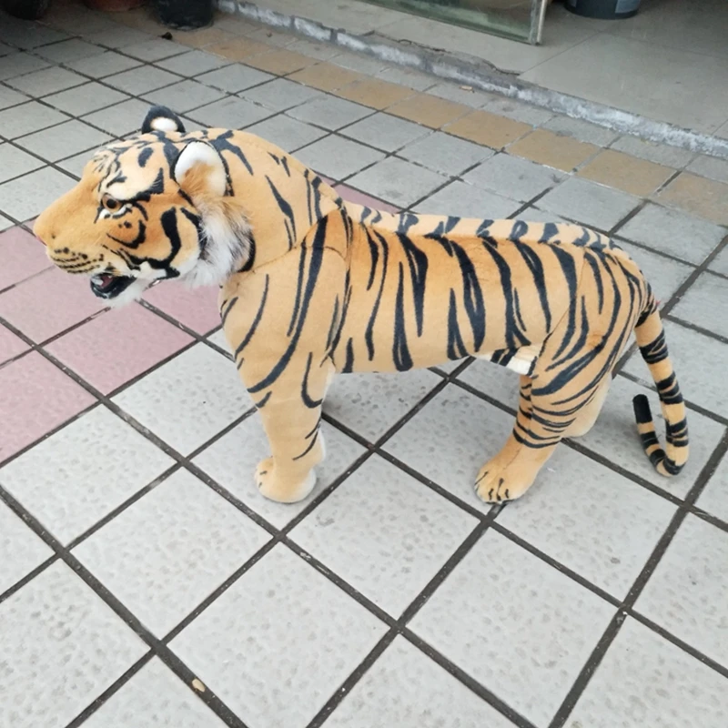 Dorimytrader Didelis 80cm Valdinga Imituojant Gyvūnų Pliušinis Žaislas Tigras Mielas Įdaryti Tigras Vaikams, Žaislai, Lėlės Namas Apdailos DY61341