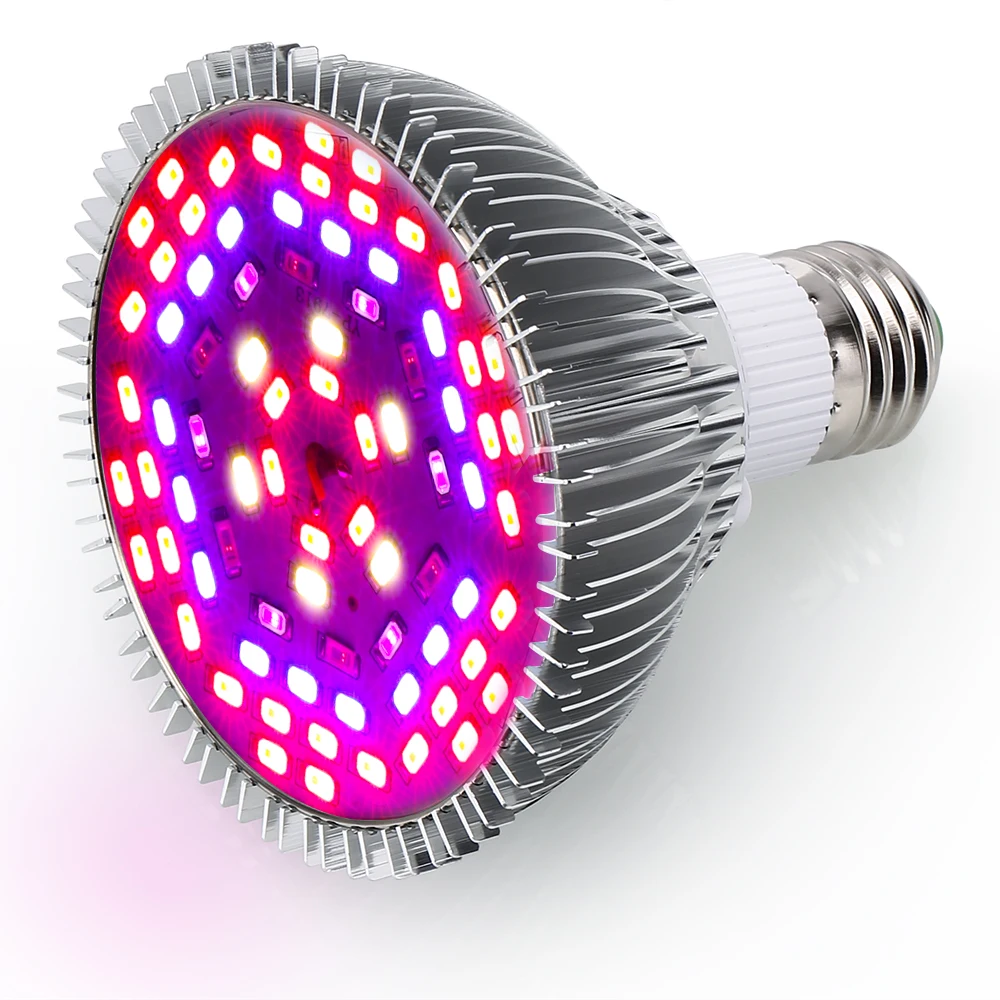 E27 Led Grow Light Bulb Visą Spektrą 50W Auginimo Lempų Šviesos Augalams Phytolamp Patalpų Hydroponic Sodo Gėlių Palapinę Lauke