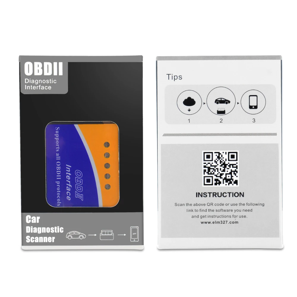 Elm327 OBD2 Bluetooth V1.5 Elm 327 1.5 V OBD 2 Automobilių Diagnostikos Įrankis, Skenerio Elm-327 OBDII Adapteris Auto Diagnostikos Įrankis