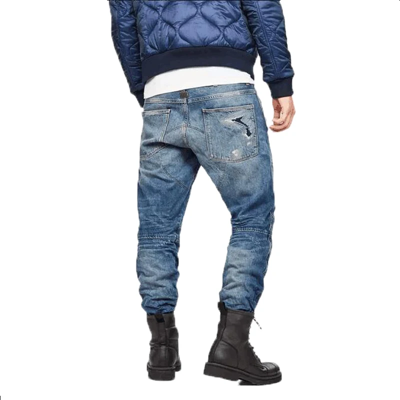 Europos dydį 2020 vyrų skylę džinsai Geros kokybės mėlyna Hip-hop slim vyrų jean Per 12 valandų Siųsti greitai mažiausios kainos