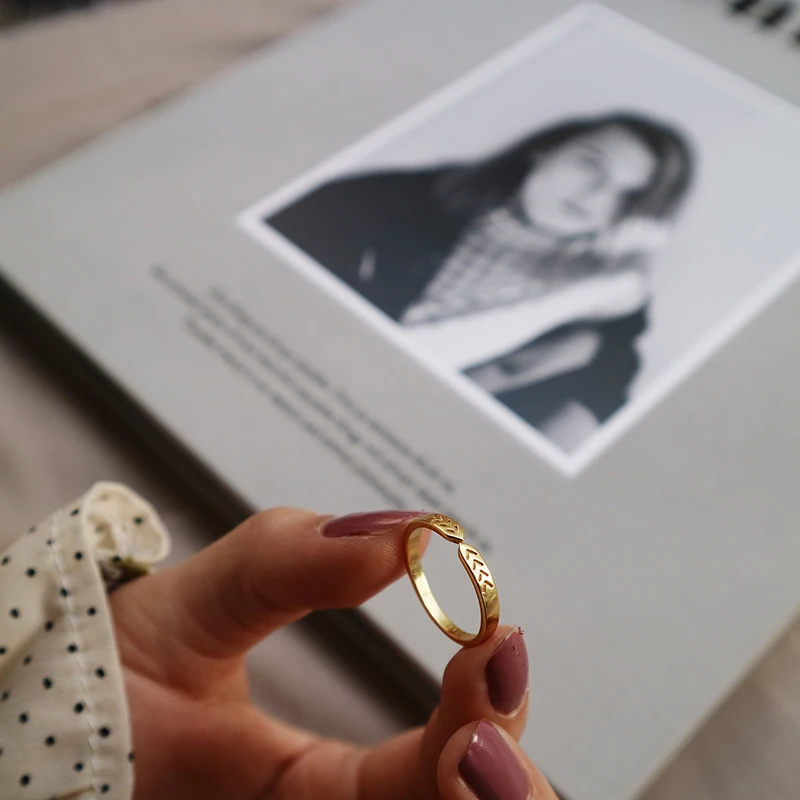 GHIDBK Paprasta 925 Sterlingas Sidabro Opal Didina Žiedų Moterų Pareiškimą, Reguliuojamas Atidaryti Žiedai Minimalistinio Sluoksniuotos Žiedai Dovanos