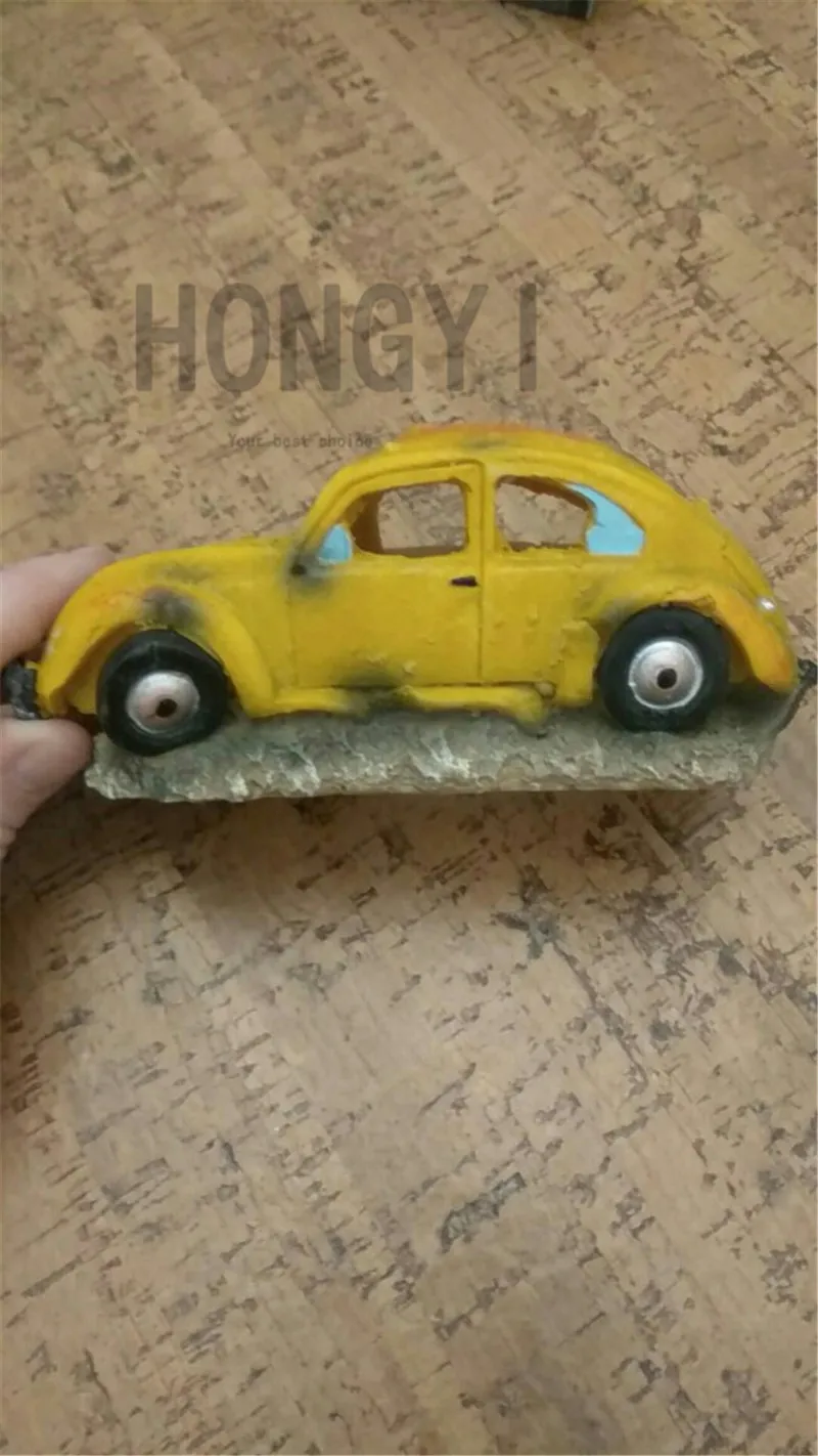 HONGYI 1 vnt dervos žuvų bakas ornamentu urvas akvariumo apdaila apgadintą automobilį amatų papuošalai oro siurblys automobilio žaislas