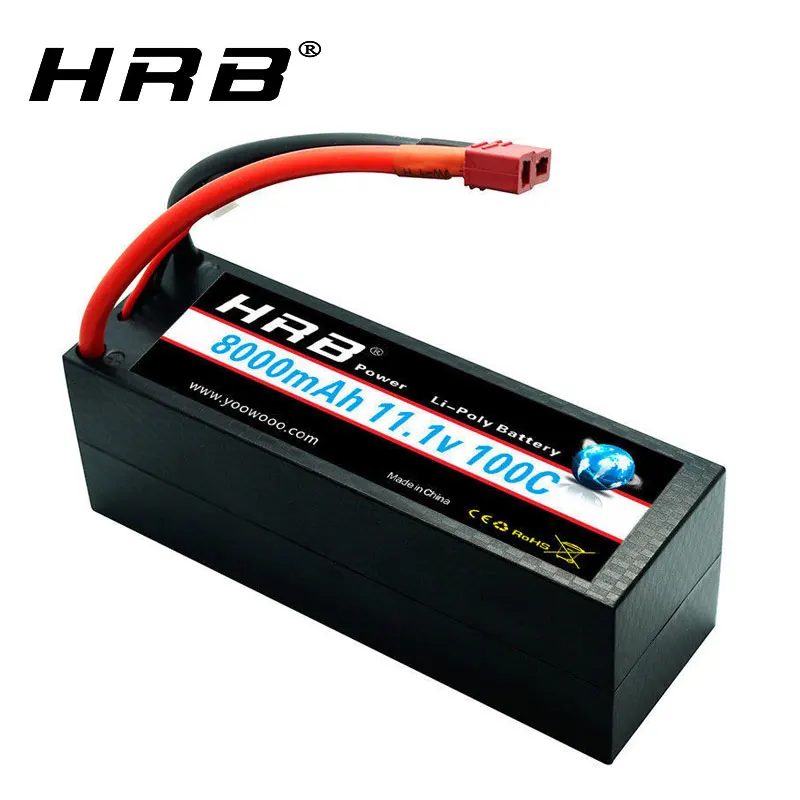 HRB RC Baterija 11.1 V 8000mah 3S hard case lipo 100C su Trx T Jungtis kištukas trxxas automobilių, sunkvežimių Buggy, Truggy Bakas, Sraigtasparnis