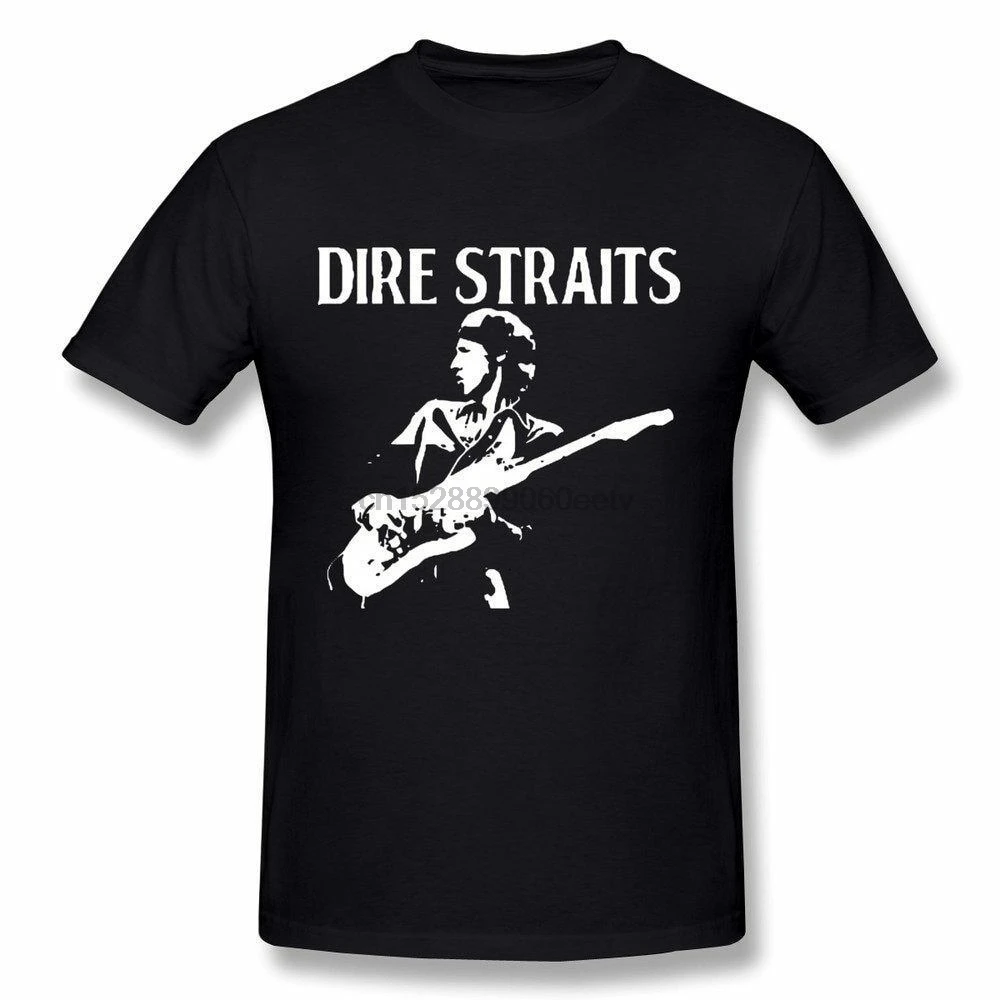 Hsuail Mens Dire Straits Juosta Simbolis T-Shirt