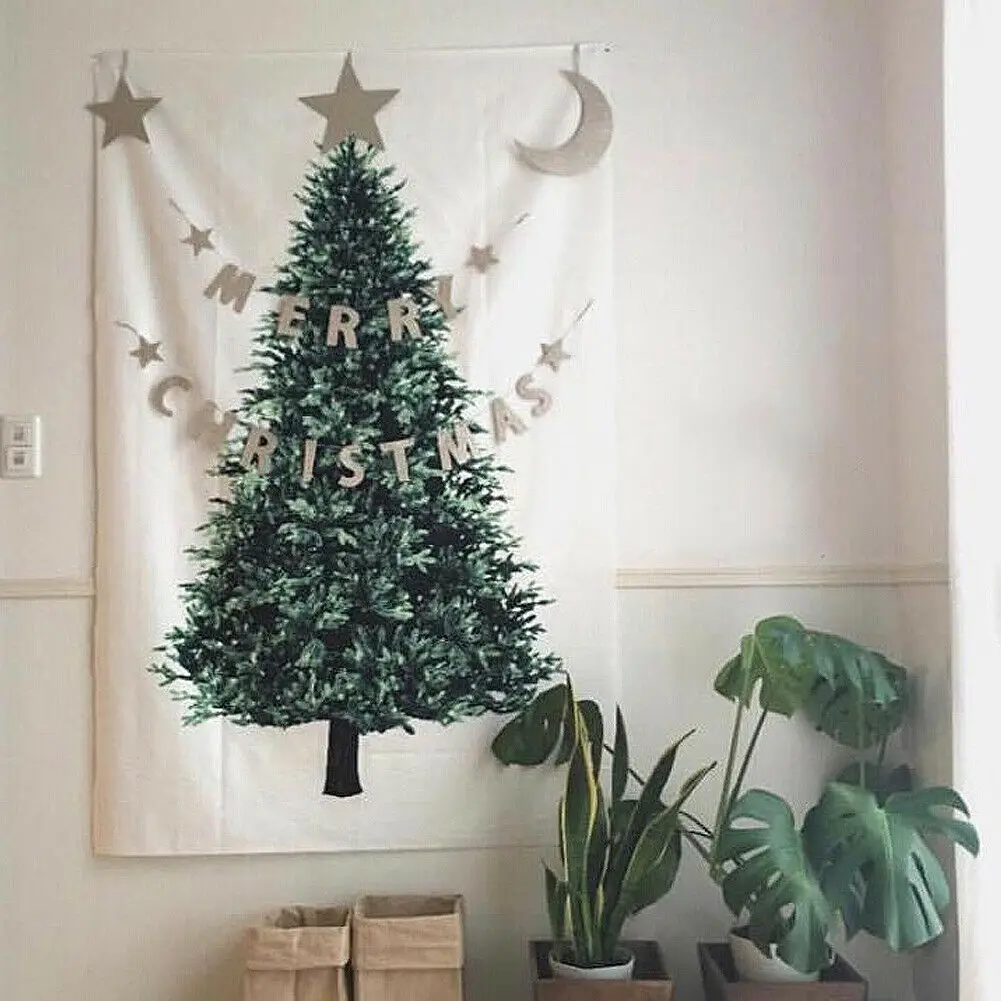 Ins Kalėdų medžio pušies pakabinti audiniai sienų dekoras medžiaga Kalėdinė dekoracija namuose mažų šviežių atostogų fono paprastas siuvinėjimas